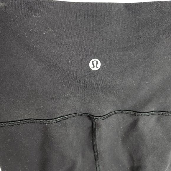 Lululemon Womens Size 4 Wunder Under Hi Rise Tech Mesh Tight‎ Black Luon Yoga - Picture 5 of 6